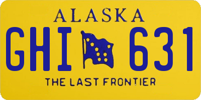 AK license plate GHI631
