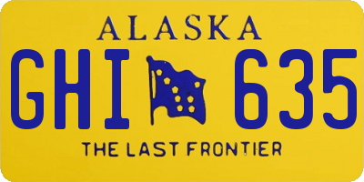 AK license plate GHI635