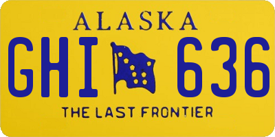 AK license plate GHI636