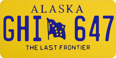 AK license plate GHI647