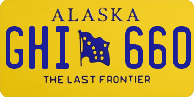AK license plate GHI660