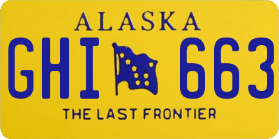 AK license plate GHI663