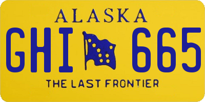 AK license plate GHI665