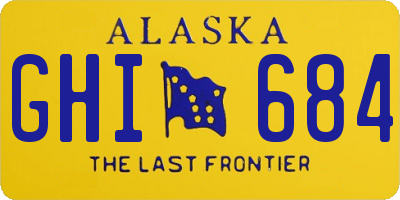 AK license plate GHI684