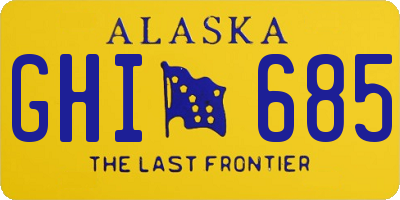 AK license plate GHI685