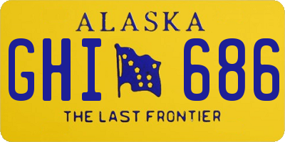 AK license plate GHI686