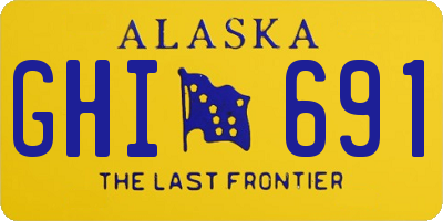 AK license plate GHI691