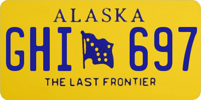AK license plate GHI697