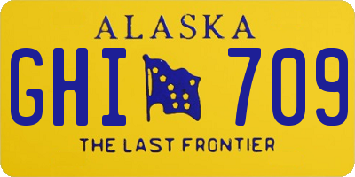 AK license plate GHI709