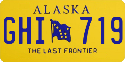 AK license plate GHI719