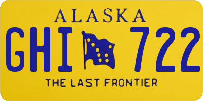 AK license plate GHI722