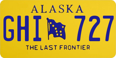 AK license plate GHI727
