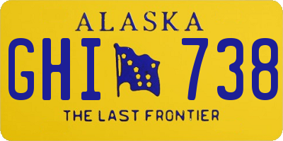 AK license plate GHI738