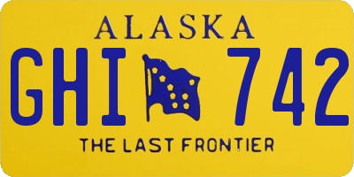AK license plate GHI742