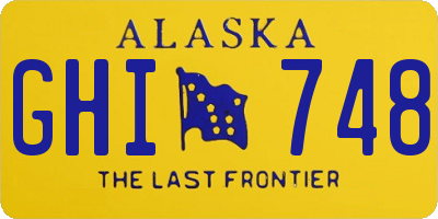 AK license plate GHI748