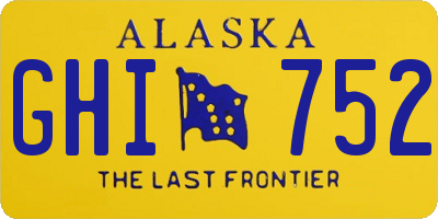 AK license plate GHI752