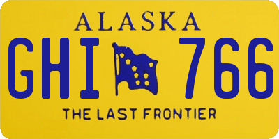 AK license plate GHI766