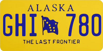 AK license plate GHI780