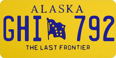 AK license plate GHI792