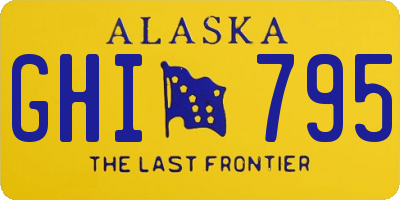 AK license plate GHI795