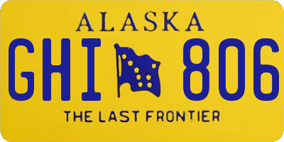 AK license plate GHI806