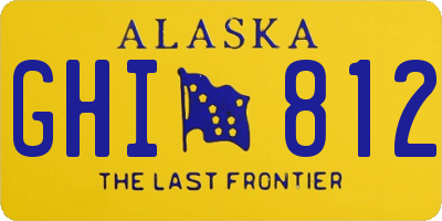 AK license plate GHI812