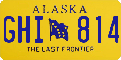 AK license plate GHI814