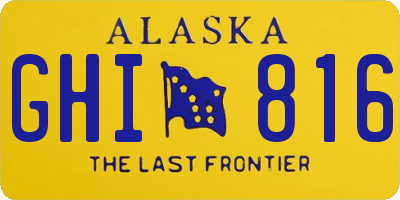 AK license plate GHI816