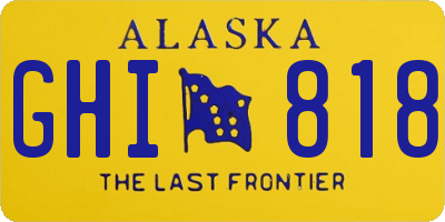 AK license plate GHI818