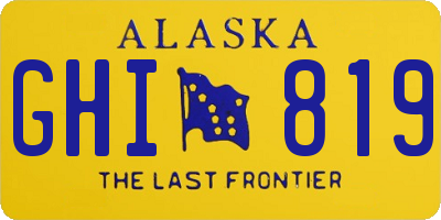 AK license plate GHI819