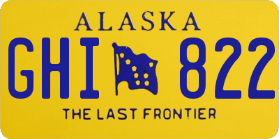 AK license plate GHI822