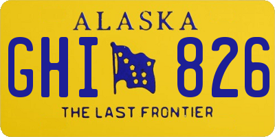 AK license plate GHI826