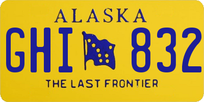 AK license plate GHI832