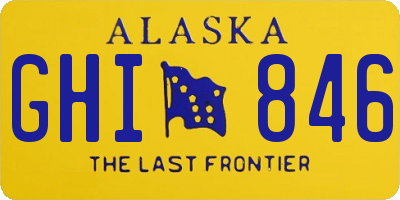 AK license plate GHI846