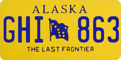 AK license plate GHI863