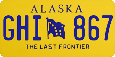 AK license plate GHI867