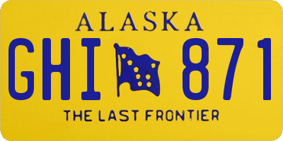 AK license plate GHI871