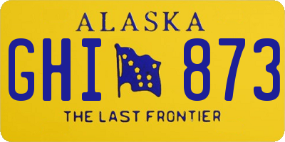 AK license plate GHI873