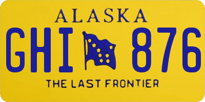 AK license plate GHI876