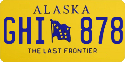 AK license plate GHI878
