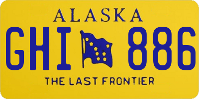 AK license plate GHI886