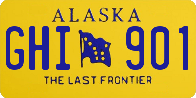 AK license plate GHI901