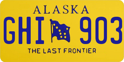 AK license plate GHI903
