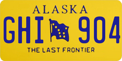 AK license plate GHI904