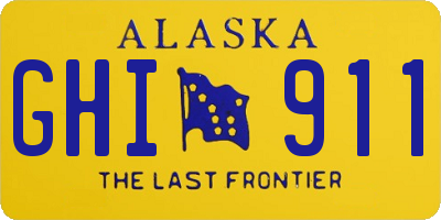 AK license plate GHI911