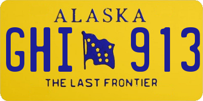 AK license plate GHI913