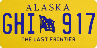 AK license plate GHI917