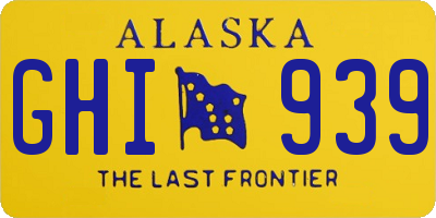 AK license plate GHI939