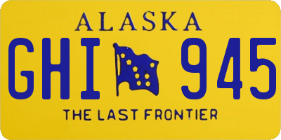AK license plate GHI945