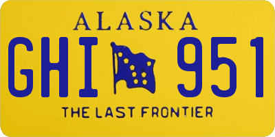 AK license plate GHI951